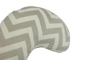 Little Poshie Gray Chevron Pillow