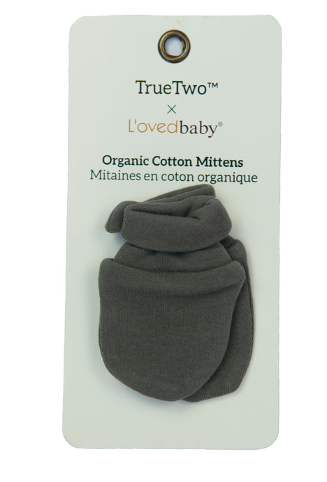 Organic Scratch Mittens in Gray by True Two x L'ovedbaby