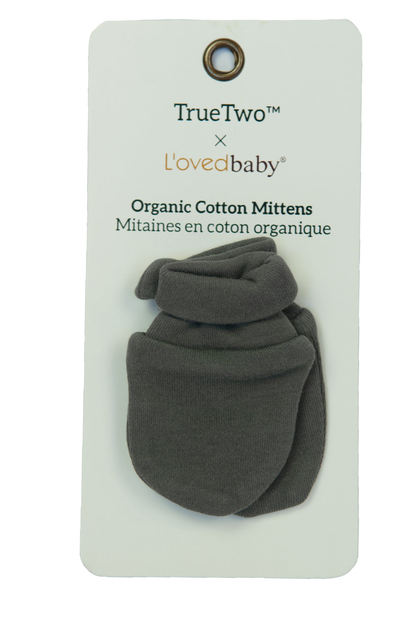 Organic Scratch Mittens in Gray by True Two x L'ovedbaby