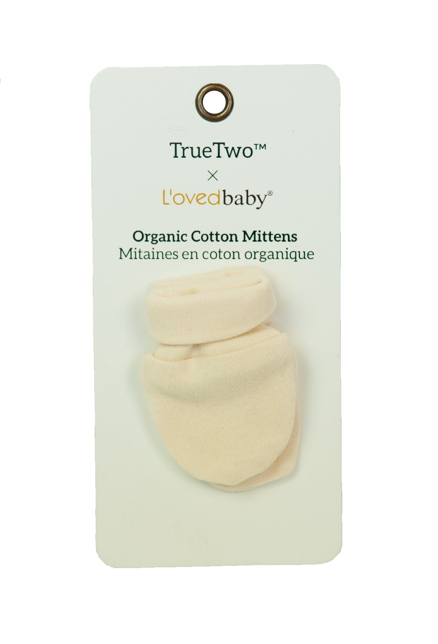 Organic Scratch Mittens in Beige by True Two x L'ovedbaby