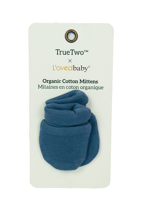 Organic Scratch Mittens in Slate by True Two x L'ovedbaby